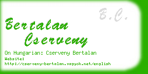 bertalan cserveny business card
